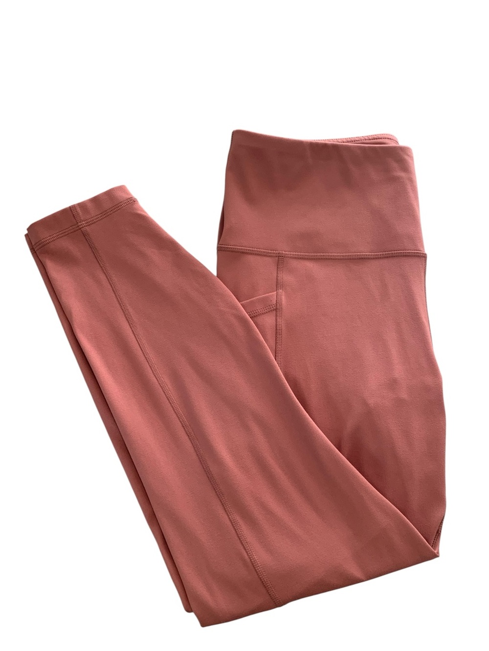 Yogalicious Lux Dusty Rose Pink Pocket High Waisted Leggings Size L